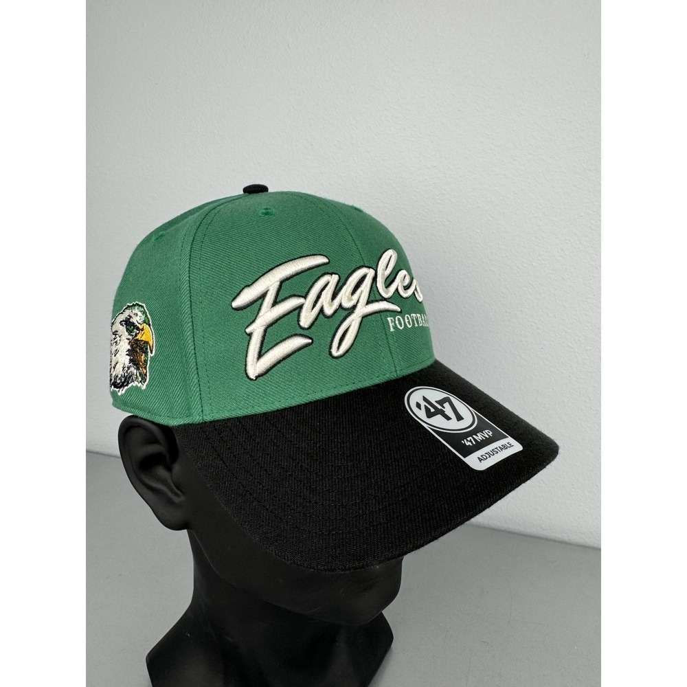 Philadelphia Eagles 47 Brand Snapback Hat Cap Adjustable Scripts Logo Patch NWT